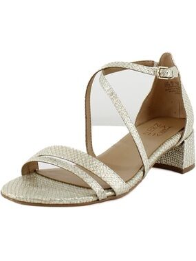 Naturalizer june strappy leather cremosa taupe sandals new 7.5 m